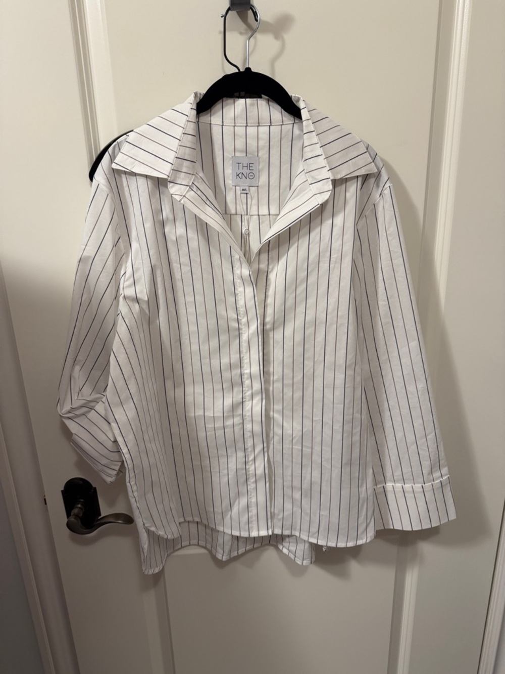 The Kno Classic White Pinstripe Button-Up Shirt